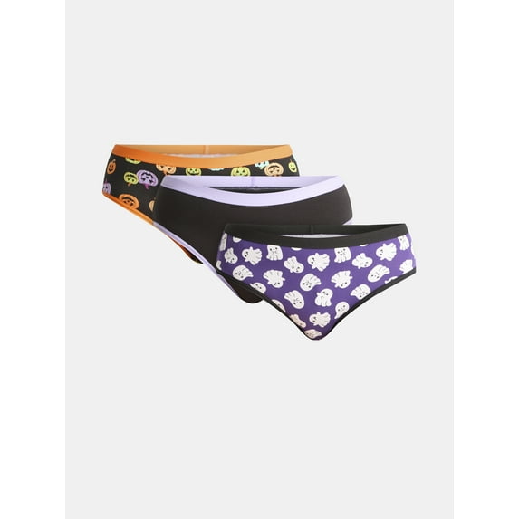 Way to Celebrate Women's Halloween Hipster Panties, 3-Pack, Sizes S-XXL