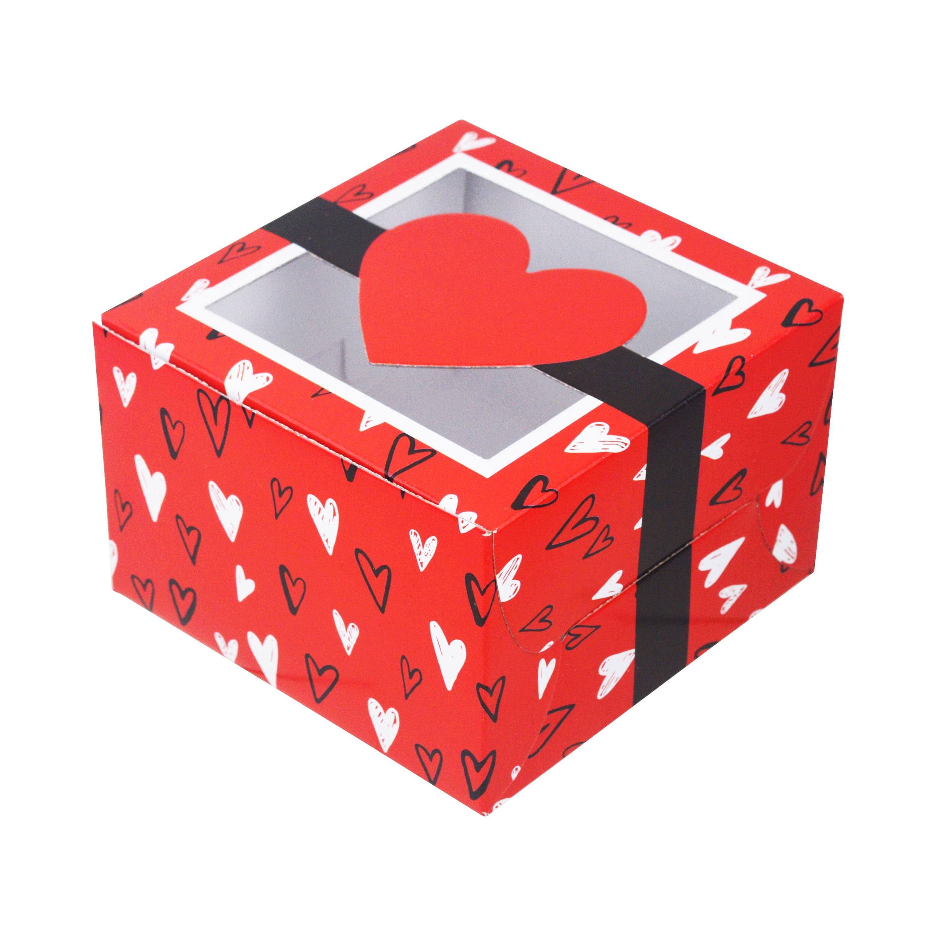 Way to Celebration Valentine Multi Color Paper Treat Boxes Astm in Two Sizes