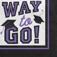 thumbnail image 1 of Way to GO Your School Graduation Beverage Napkins Purple (40ct), 1 of 1