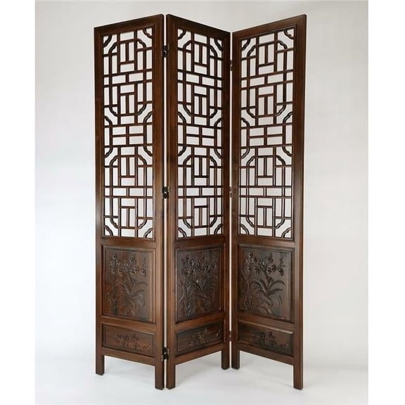 Wayborn 5321 54 x 1 x 80 in. Dalong Screen, Brown