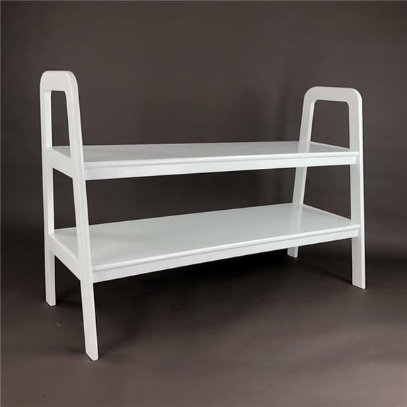 Wayborn 9096W Ladder Style White TV Stand, 22 x 49 x 9 in.
