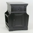 thumbnail image 1 of Magazine Cabinet with 1 Drawer and Hanging Rods, Antique Black- Saltoro Sherpi, 1 of 5