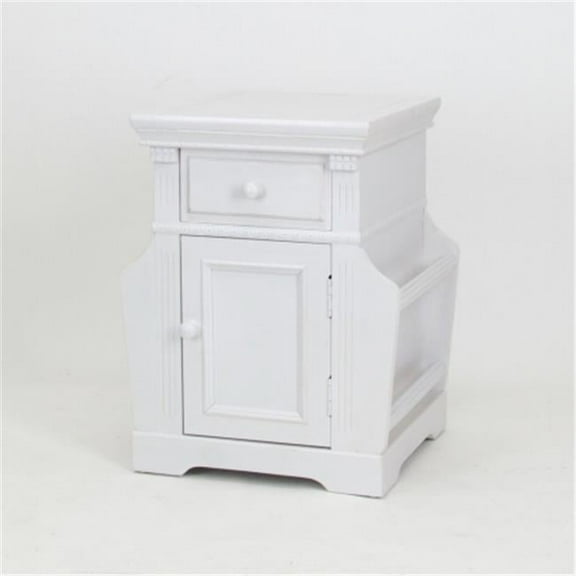 Wayborn Euphonious Magazine Rack in Whitewash