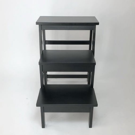 Wayborn Folding 3 Step Wood Step Stool with 225 lb. Load Capacity
