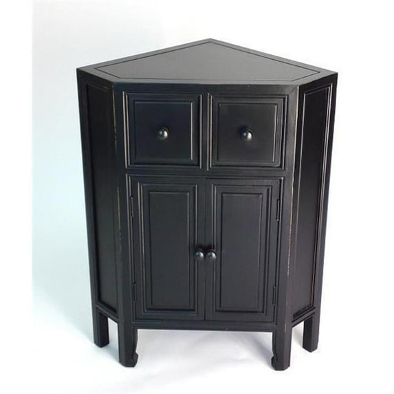 Wayborn Furniture Suchow Corner Cabinet - Black