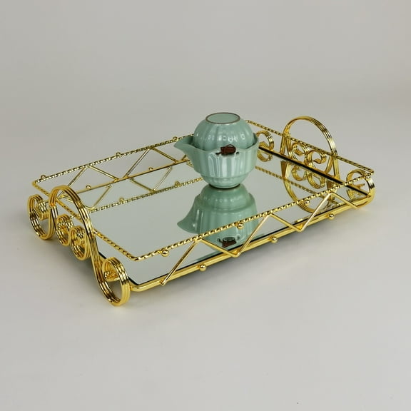 Wayborn METAL MIRRORED TRAY 14.5X10.5X4