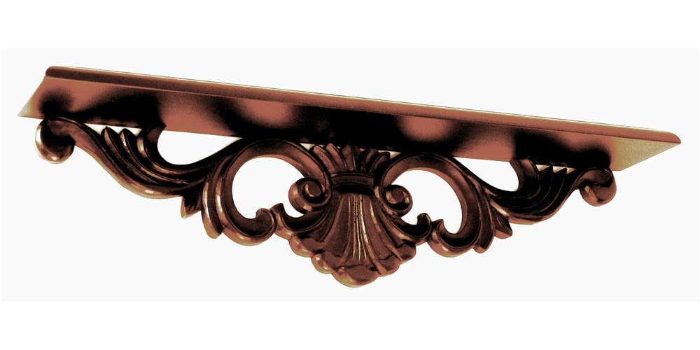 Sleek Black Modern Wall-Mounted Display Shelf, 24" Width