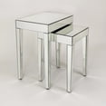 thumbnail image 1 of Wayborn Set of 2 Piece Beveled Mirrored Nesting Table 20Wx14Dx24"H, 1 of 5