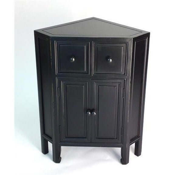 Wayborn Suchow Corner Cabinet in Black
