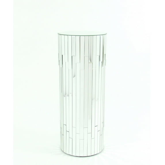 WaybornHomeFurnishings MC015-30 Pine Wood Beveled Mirror Pedestal - 30 in.