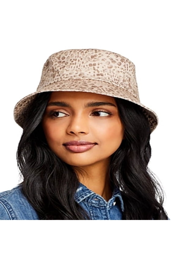 Cotton Bucket Hat – Tan Cheetah, One Size