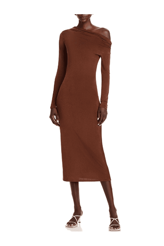Women's Brown Everly MIDI Dress, XS