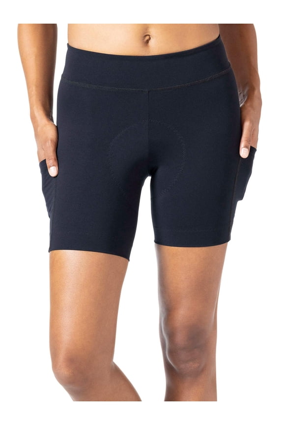 Bike Shorts Women Padded Wayfarer 7 Inch Inseam Compression Shorts for Women Cycling UPF 50+ Touring Bike Shorts