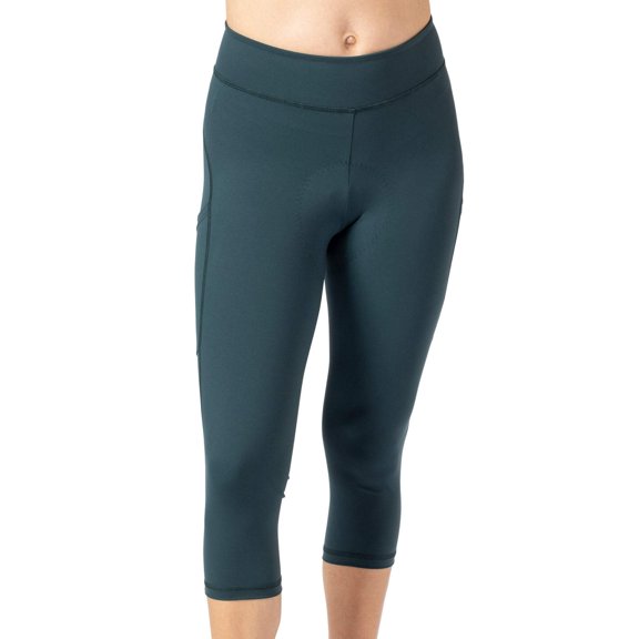 Terry Bike Pants Women Padded Wayfarer Cycling Capris Pants With Padding 20 Inch Long High Waisted Padded Bike Knicker