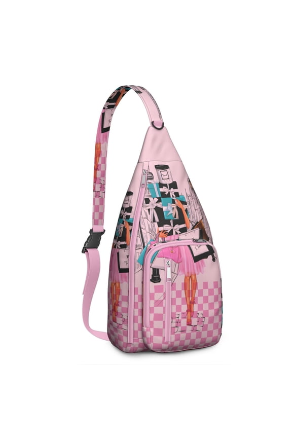 Wayfarer Sling Backpack&nbsp;- Retro Journey Design with USB Charging Port, Multi-Functional Travel Companion