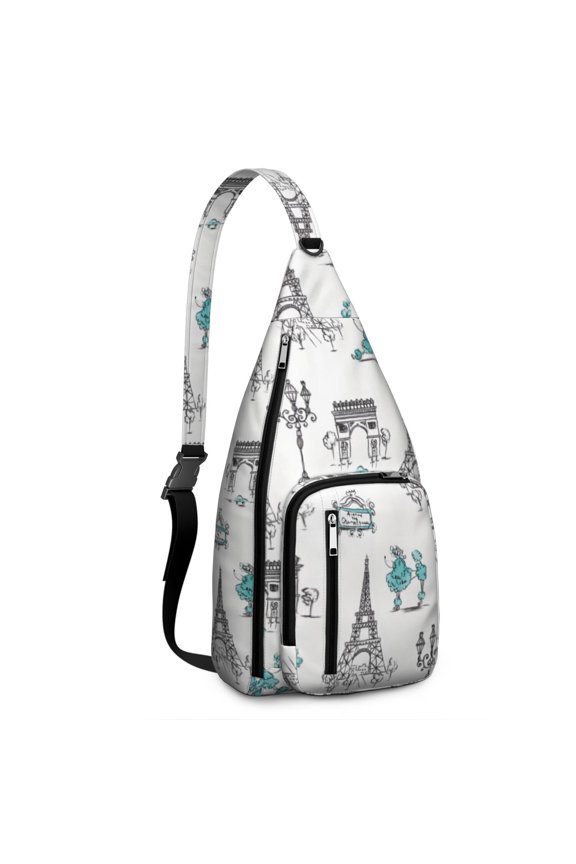 Wayfarer Sling Backpack&nbsp;- Retro Journey Design with USB Charging Port, Multi-Functional Travel Companion