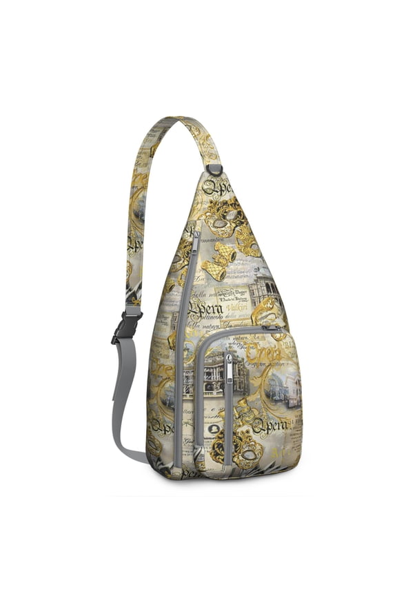 Wayfarer Sling Backpack&nbsp;- Retro Journey Design with USB Charging Port, Multi-Functional Travel Companion