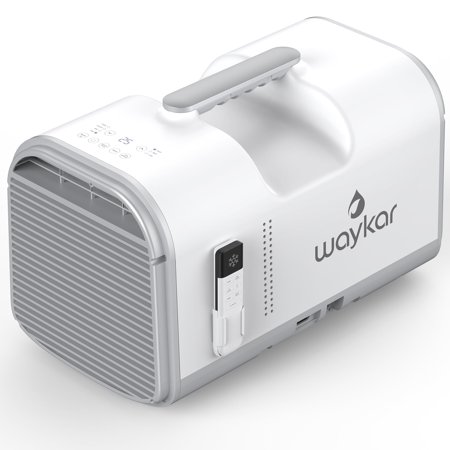 Waykar 4500 BTU Portable Air Conditioner for Camping, Advanced Dual-Hose System for Tents & RVs, 110V AC/DC Inverter Support, 3-in-1 Cooling, Dehumidifier & Fan for Off-Grid Outdoor Comfort