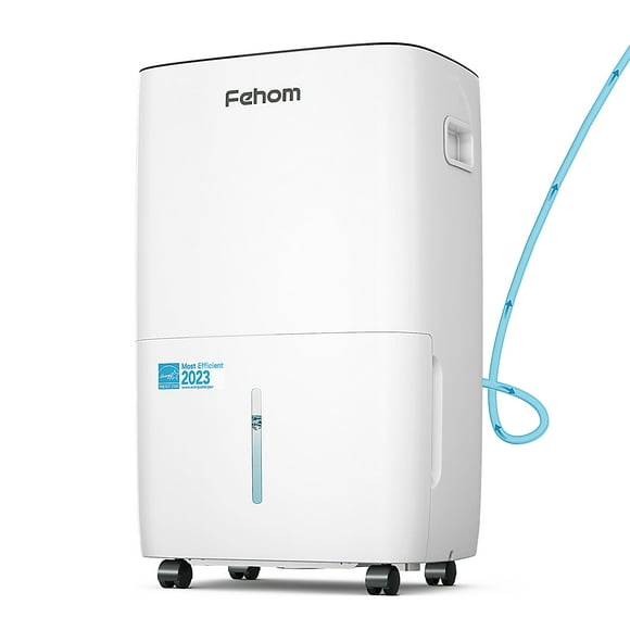Waykar Fehom Energy Star 50 Pints Dehumidifier for Home and Basement with Pump & Drain Hose - 7,000 Sq. Ft. Ultra Quiet, Humidity Control, Auto Defrost