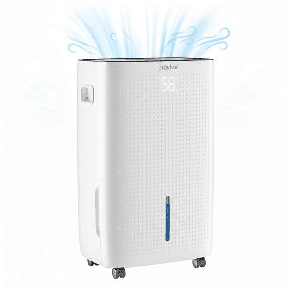 Waykar 150 Pint Dehumidifier with Pump, Auto Defrost for Cold Winter, 7,000 Sq. Ft. for Basement, Crawl Space, RV/Boat Winter Storage & Indoor Clothes Drying (50 Pint DOE)