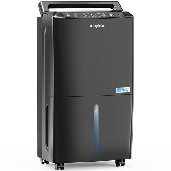 Waykar 2000 Sq. Ft. 34 Pint Compact Dehumidifier for Small Rooms, Bedroom, Bathroom & RV, Ultra Quiet 33dB, Portable Design, Auto Defrost, 10 Pint DOE