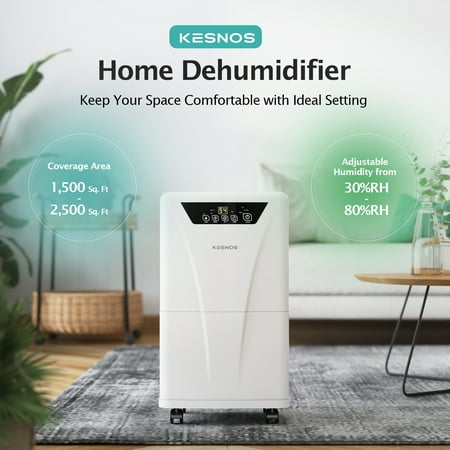 Waykar 34 pt 2000 sq ft Dehumidifier - Easy To Use, Intelligent Control