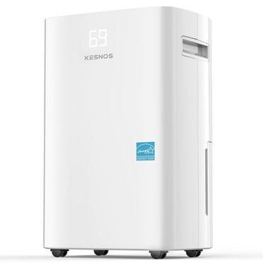 Kesnos 16 Pint Energy Star Dehumidifier for Home Basement Large Room,Max 52 Pint, 4500 Sq. Ft Commercial Grade - Auto Defrost, Ultra Quiet 40dB, Auto Comfort Mode, Dual Drain Option