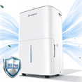 thumbnail image 1 of Waykar 80 Pint Dehumidifier for Basement, Crawl Space & RV/Boat Storage, 5,000 Sq. Ft., Auto Defrost for Cold Winter, Continuous Drain, No Daily Emptying, 25 Pint DOE, 1 of 11