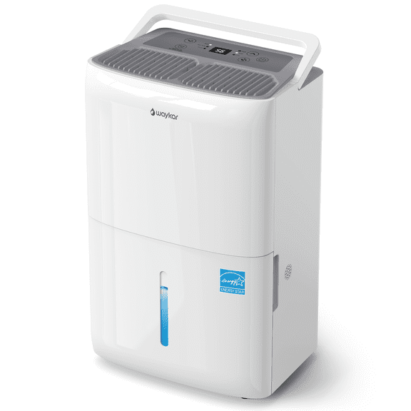 Waykar 80 Pint Dehumidifier, for Basements & Home up to 5000 Sq Ft, Portable Quiet Dehumidifier with Continuous Drain, Auto Defrost, 25 Pint DOE Energy Star