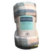 Wayland Square Plush Throw Green and Yellow PLaid