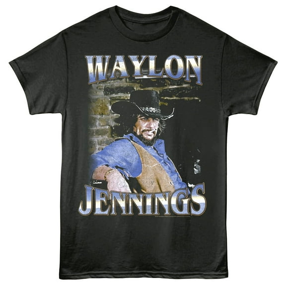 Waylon Jennings Smoking Men's T Shirt (Charcoal, Adult2XL)