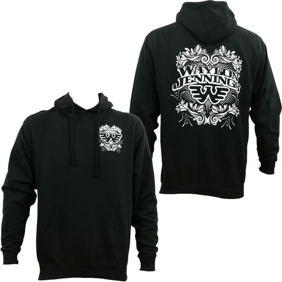 Waylon Jennings Men's Filigree Logo Pullover Hoodie S