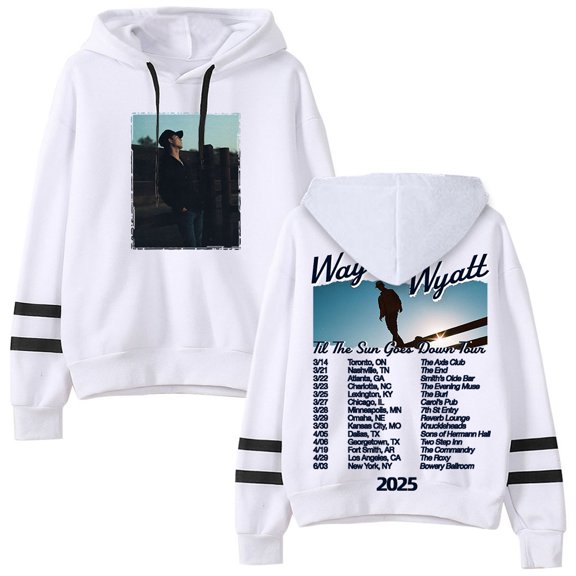 Waylon Wyatt Hoodies Til The Sun Goes Down Tour Merch Pocketless Parallel Bars Sleeve Streetwear