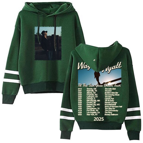 Waylon Wyatt Hoodies Til The Sun Goes Down Tour Merch Pocketless Parallel Bars Sleeve Streetwear
