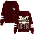 thumbnail image 1 of Waylon Wyatt Merch Out Of The Blue Tour 2025 Hoodie Unisex Pocketless Double Bar Sleeve Sweatshirt,XL,Red, 1 of 2