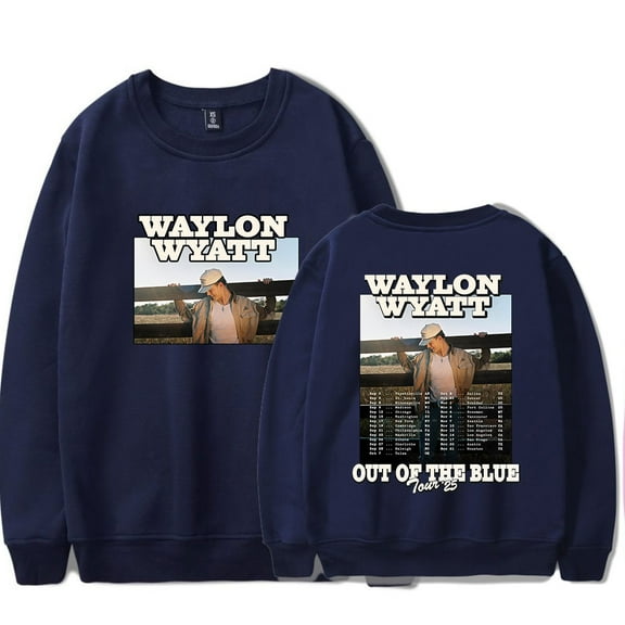 Waylon Wyatt Merch Out Of The Blue Tour Long Sleeve Crewneck Sweatshirt For Men/Women Unsiex Streetwear