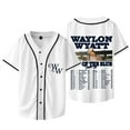 thumbnail image 1 of Waylon Wyatt Out Of The Blue Tour Baseball Jacket Tee Unisex V-neck Short Sleeve Tshirts, 1 of 6