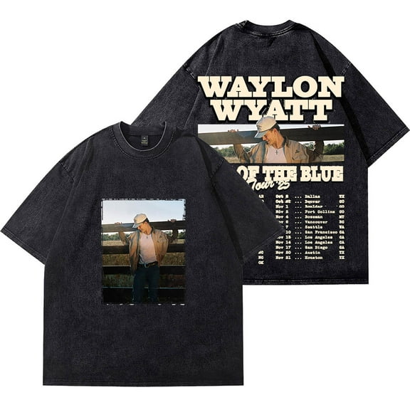 Waylon Wyatt Out Of The Blue Tour Merch Wash T-Shirts Women Men Cotton Crewneck Short Sleeve Tee