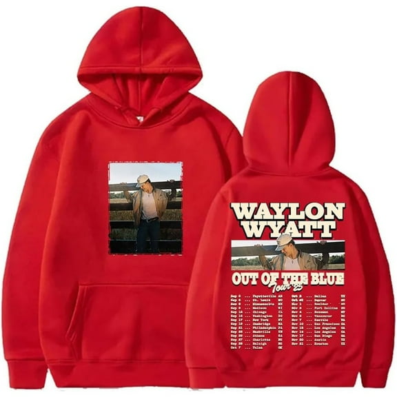 Waylon Wyatt Out of The Blue Tour 2025 Merch Hoodie Pockets Drawstring Unisex Hooded Sweatshirt Fashion Clothing