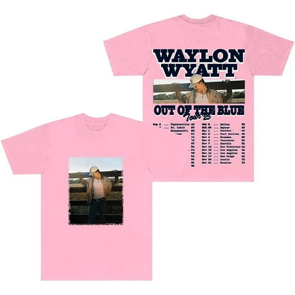 Waylon Wyatt Out of The Blue Tour 2025 Merch Short Sleeve T-shirt Unisex Fashion Crew Neck Top