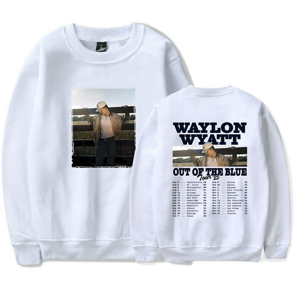 Waylon Wyatt Out of The Blue Tour 2025 Unisex Casual Long Sleeve Crewneck Pullover