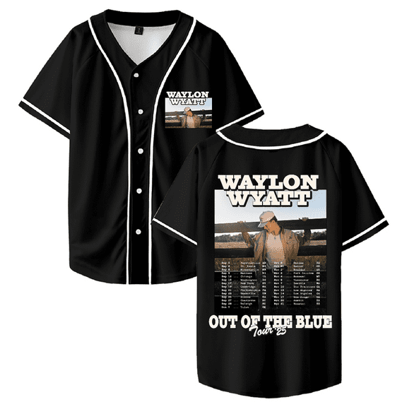 Waylon Wyatt Out of the Blue Tour 2025 Baseball Jersey Streetwear Summer t shirts