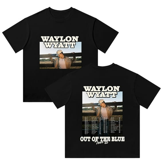Waylon Wyatt Out of the Blue Tour 2025 Cotton T-Shirt Crewneck Tee Shirt