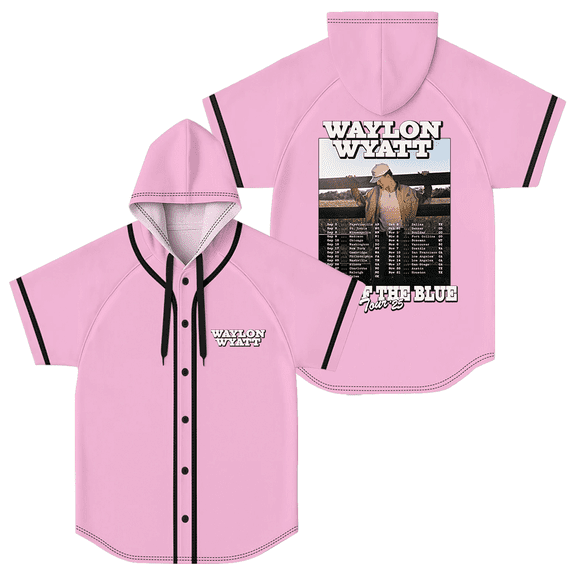Waylon Wyatt Out of the Blue Tour Baseball Jersey Women Men Hooded Short Sleeve Shirt Casual Trendy T-shirt