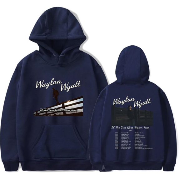 Waylon Wyatt Til The Sun Goes Down 2025 Tour Merch Hoodie Pockets Drawstring Unisex Hooded Sweatshirt Fashion Clothing