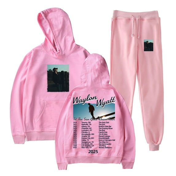 Waylon Wyatt Til The Sun Goes Down Tour Hoodie Jogger Pants Two Piece Set Women Men Sweatshirt+Sweatpants