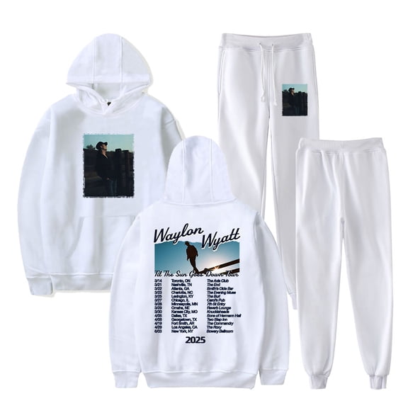 Waylon Wyatt Til The Sun Goes Down Tour Hoodies Jogger Pants Set Cosplay Unisex Fashion Streetwear
