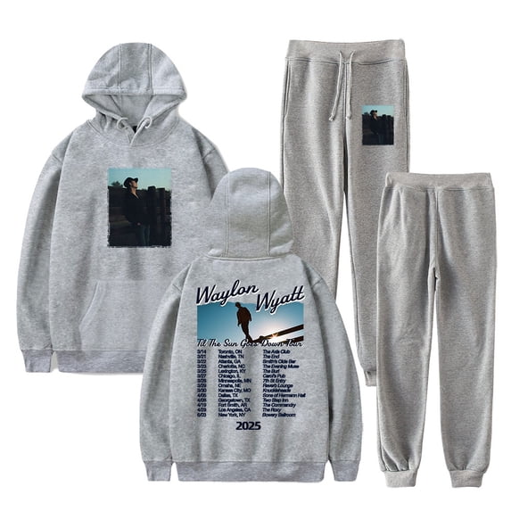 Waylon Wyatt Til The Sun Goes Down Tour Hoodies Jogger Pants Set Cosplay Unisex Fashion Streetwear