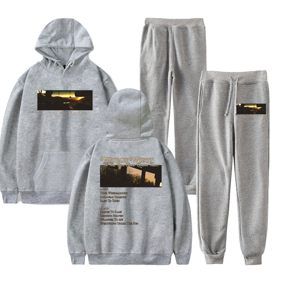 Waylon Wyatt Til The Sun Goes Down Vinyl Hoodie Pants Sets Merch Men/Women Sweatshirt Pants Two Piece Set Streetwear