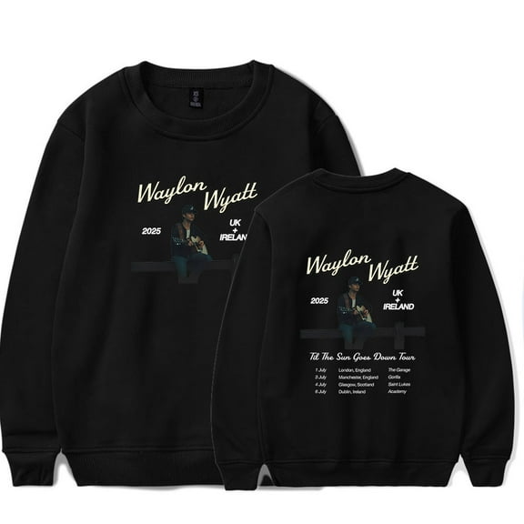 Waylon Wyatt Tour 2025 Merch Long Sleeve Crewneck Sweatshirt For Men/Women Unsiex Fashion Streetwear